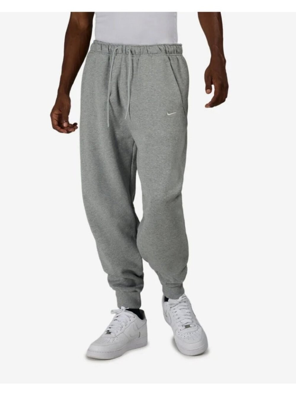 Nike Men's Solo Swoosh Sweatpants Tapered Gray Size XL NEW WITH TAGS!